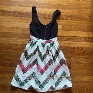 Mauve geometric design dress